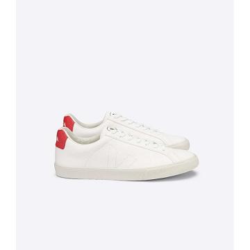 Veja ESPLAR CHROMEFREE Men's Sneakers White/Red | NZ 307KOR